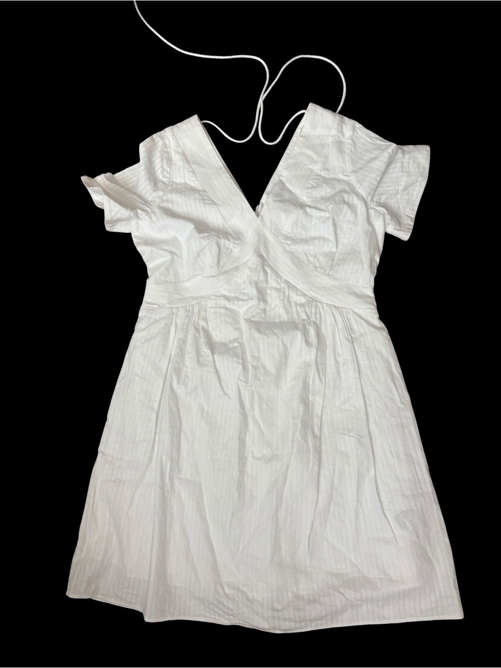 Banana Republic Factory - NWT -White Mini Dress w/Zipper and Tie - Size XS -